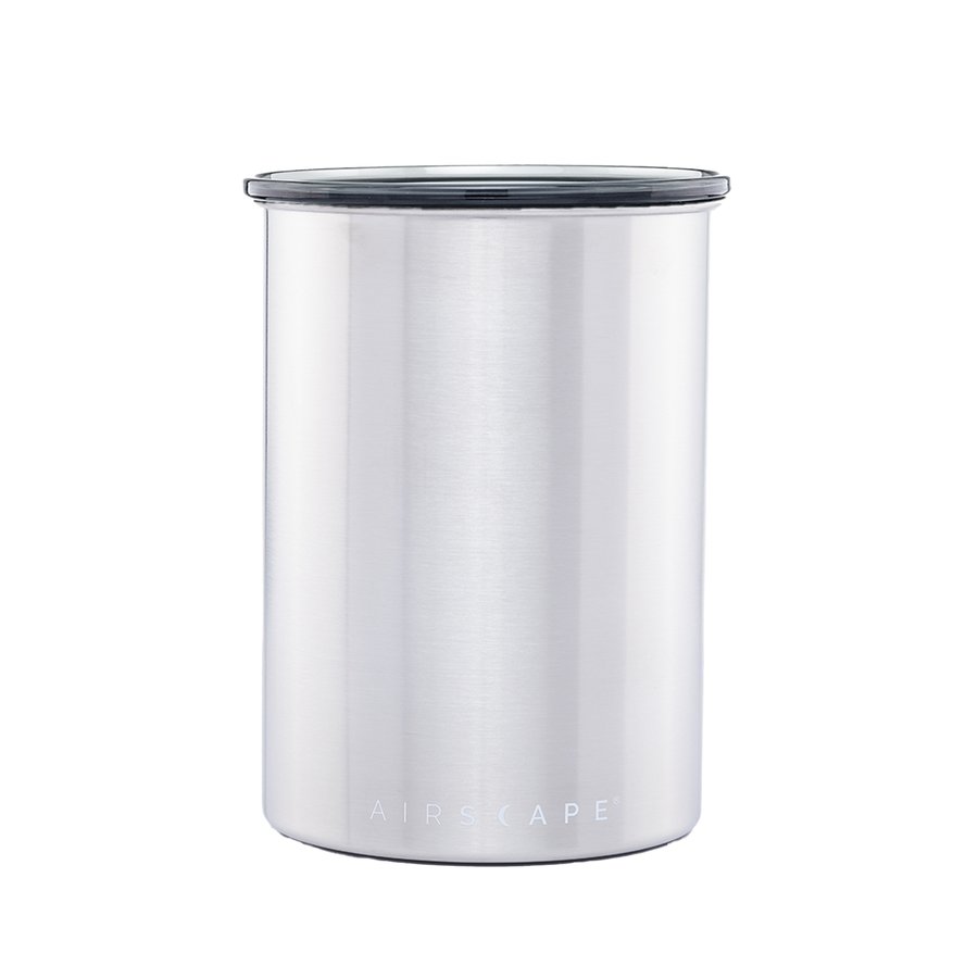 Airscape Classic coffee canister in brushed stainless steel